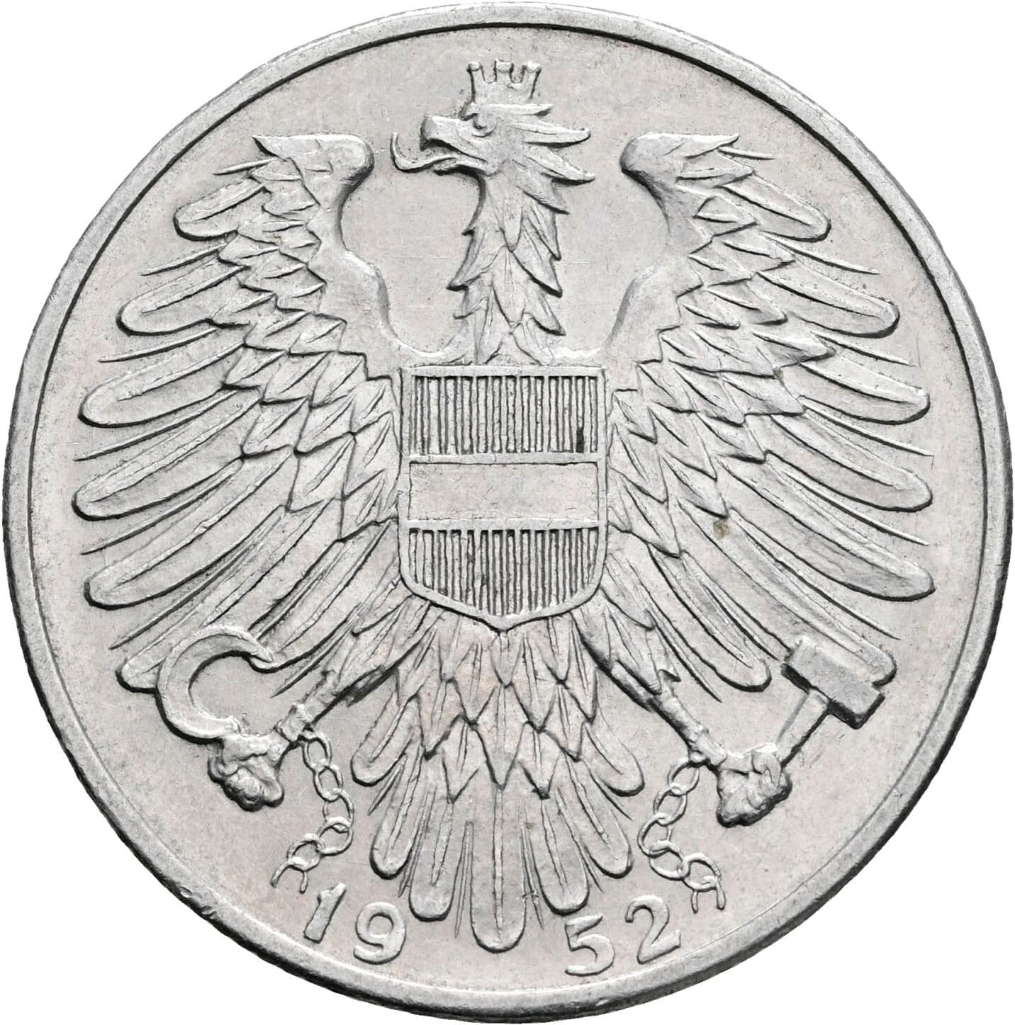 5 Schilling 1952 – Rückseite