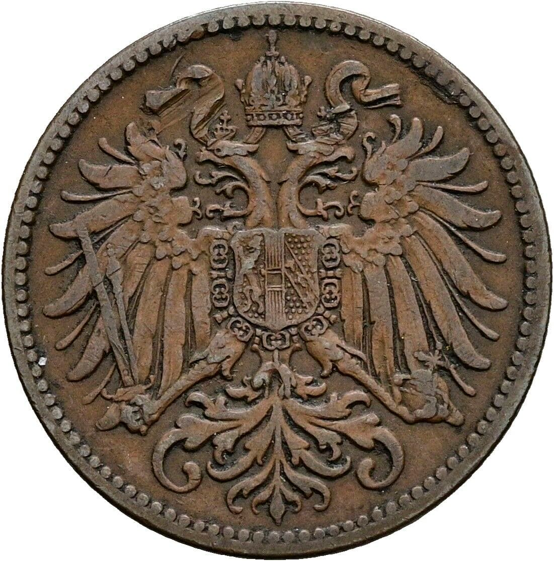 2 Heller Franz Joseph I. 1848-1916 1910 – Rückseite