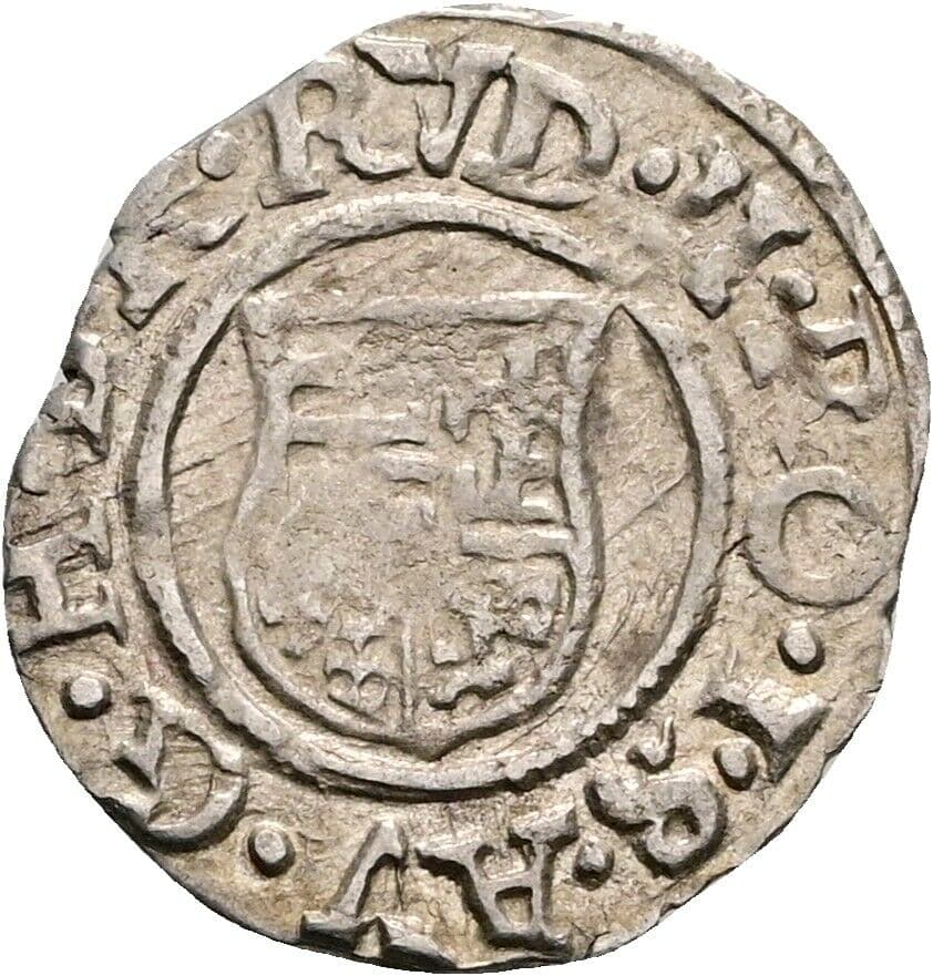 Denar Rudolph II. 1576-1612 1596 KB, Kremnitz – Rückseite