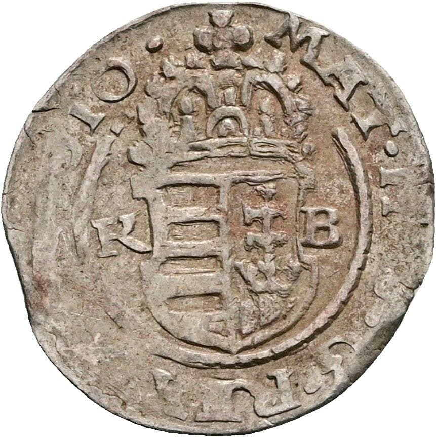 Denar Matthias II. 1608-1619 1610 KB, Kremnitz – Rückseite