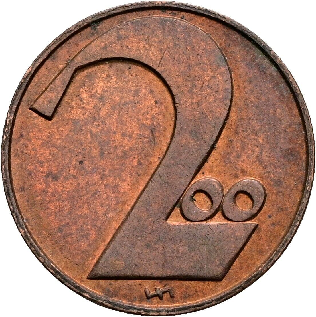 200 Kronen/2 Groschen 1924 – Vorderseite