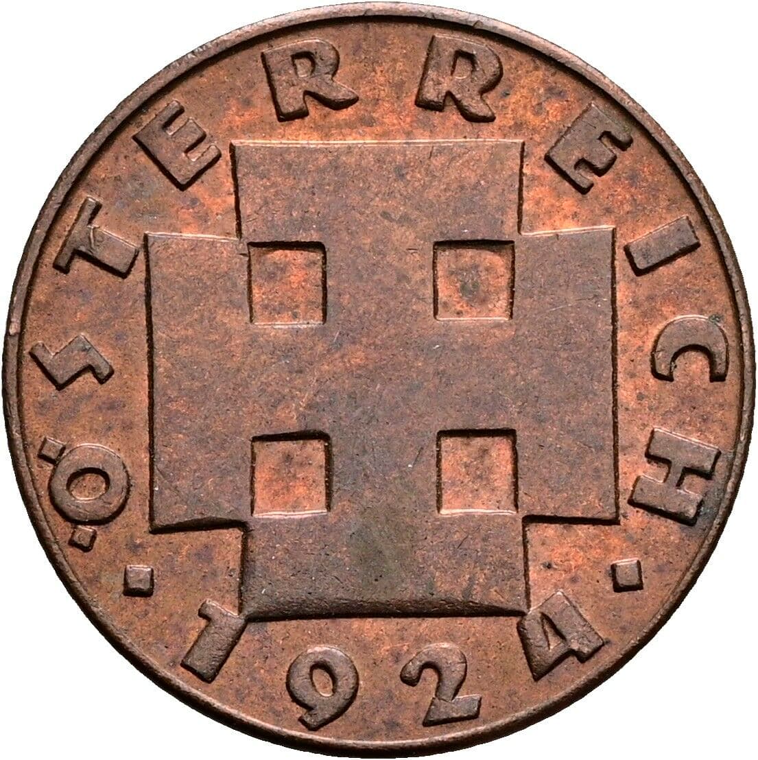 200 Kronen/2 Groschen 1924 – Rückseite