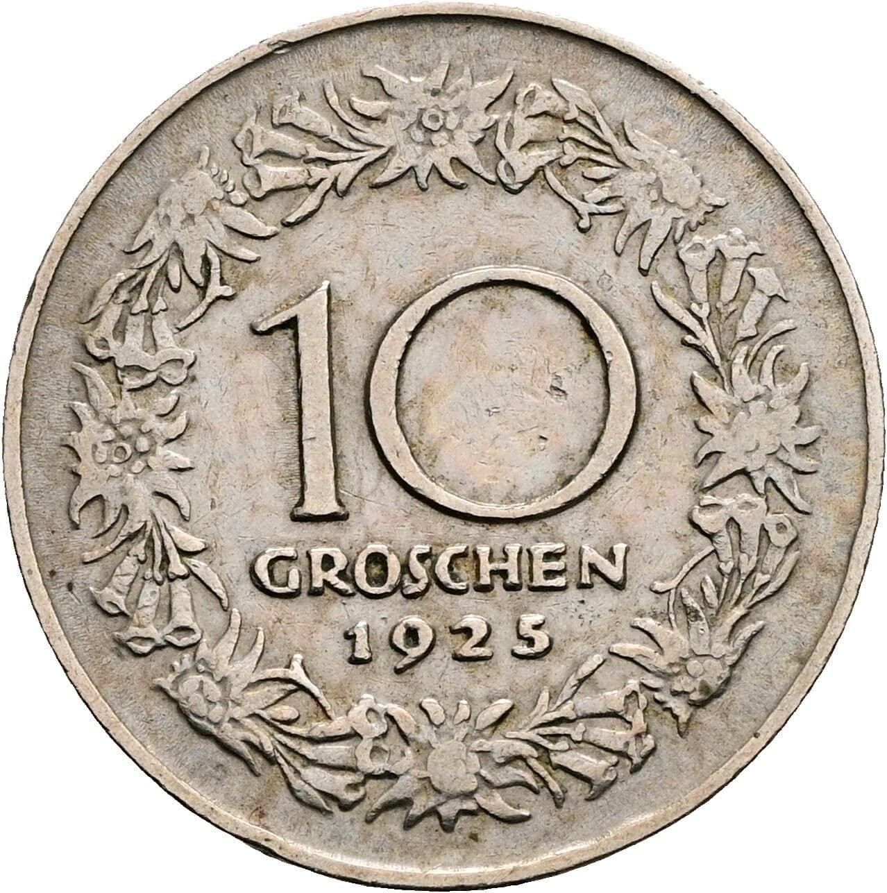 10 Groschen 1925 – Rückseite