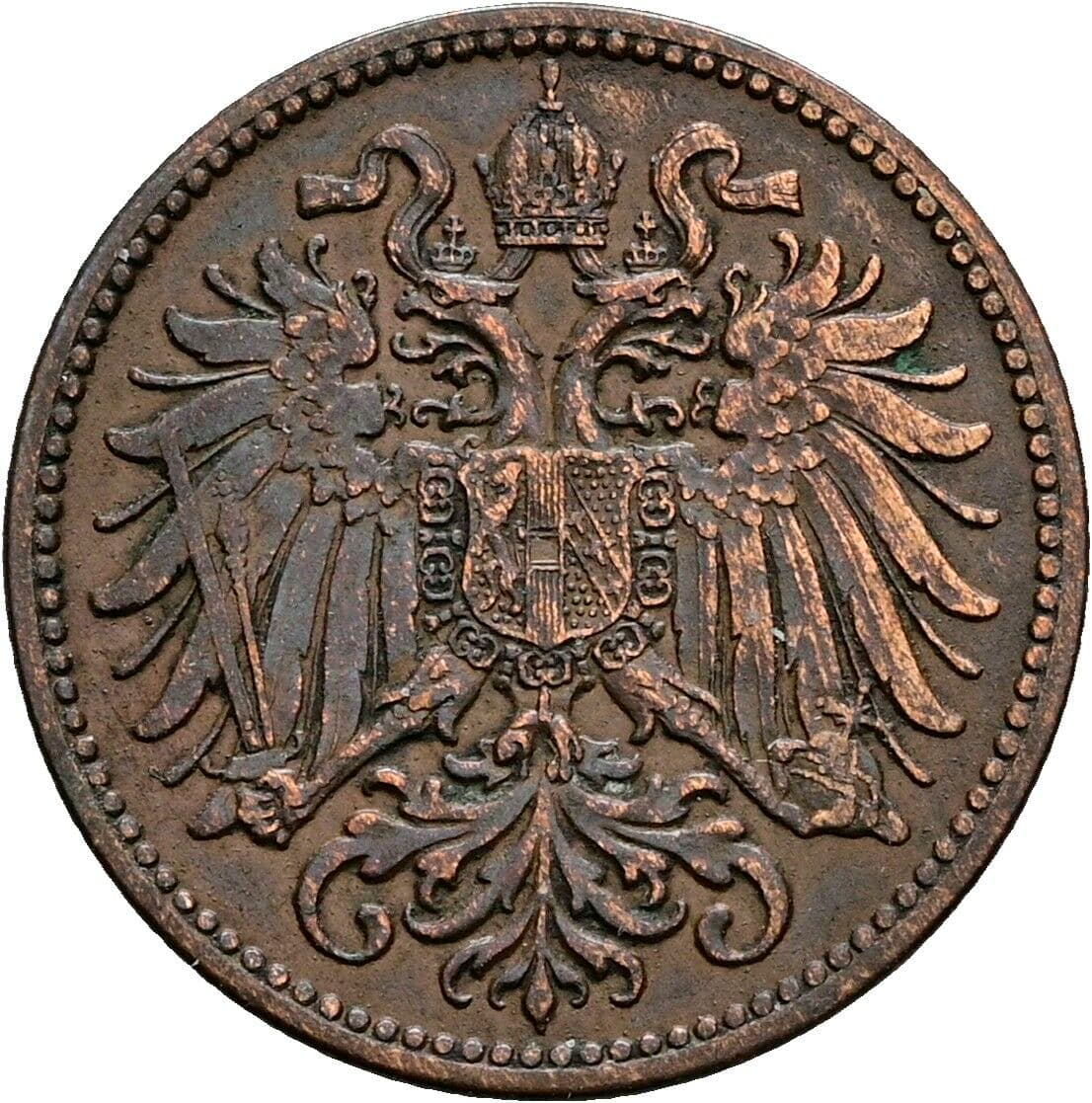 2 Heller Franz Joseph I. 1848-1916 1907 – Rückseite