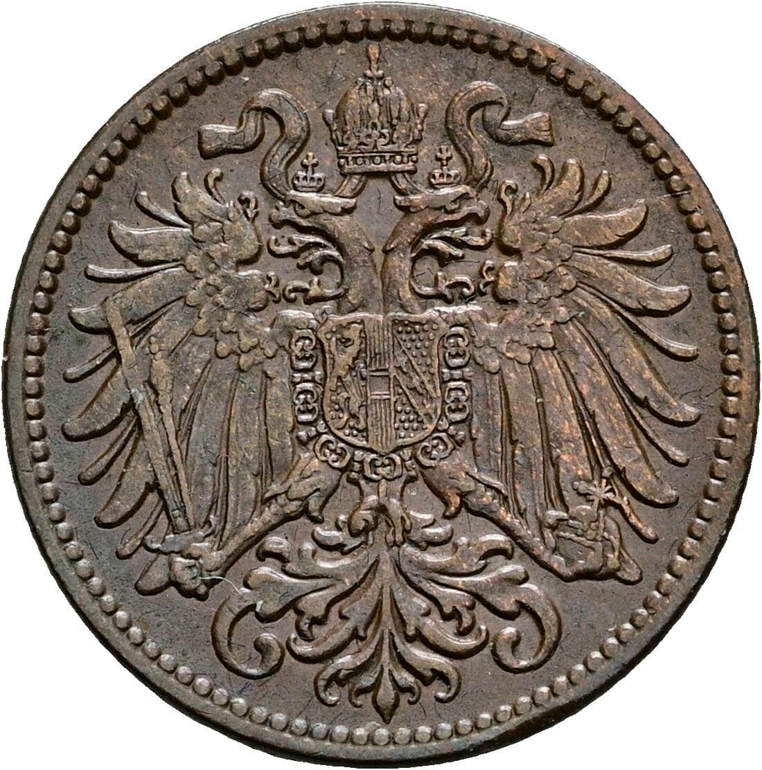 2 Heller Franz Joseph I. 1848-1916 1914 – Rückseite