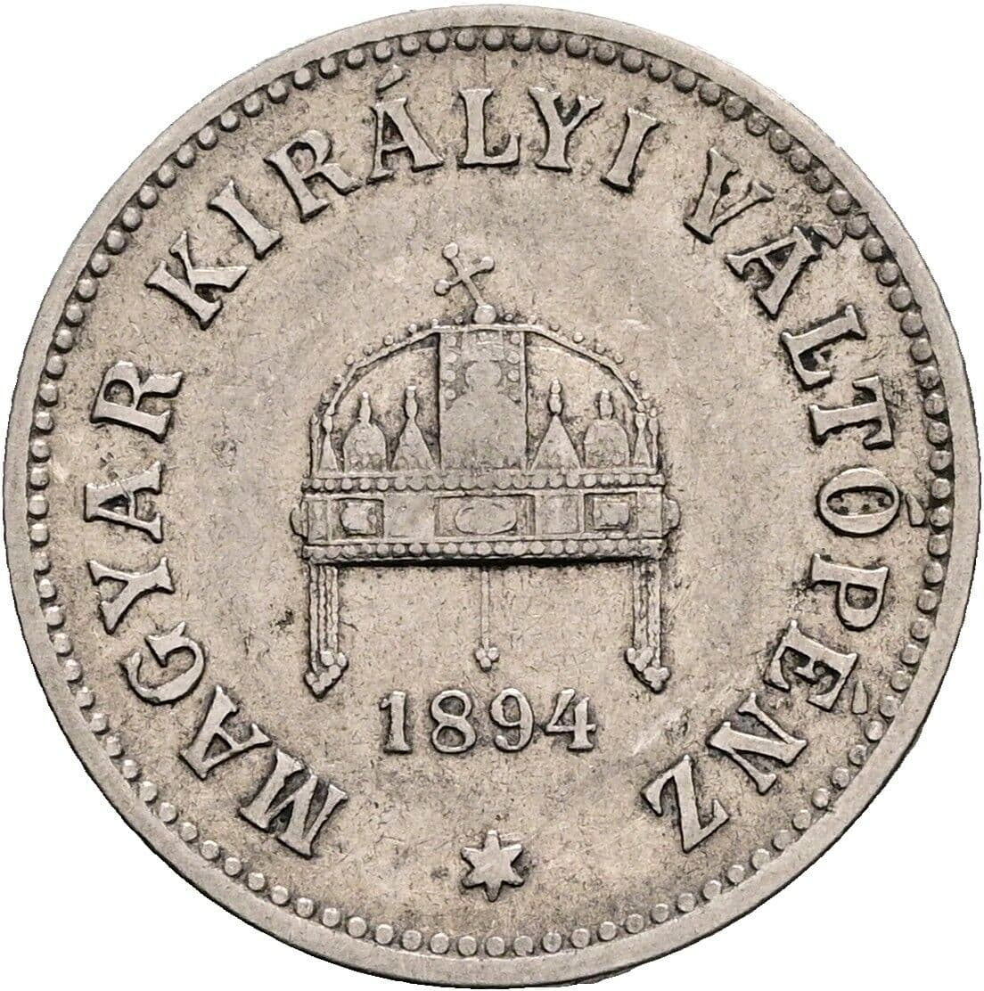 10 Filler Franz Joseph I. 1848-1916 1894 KB, Kremnitz – Rückseite