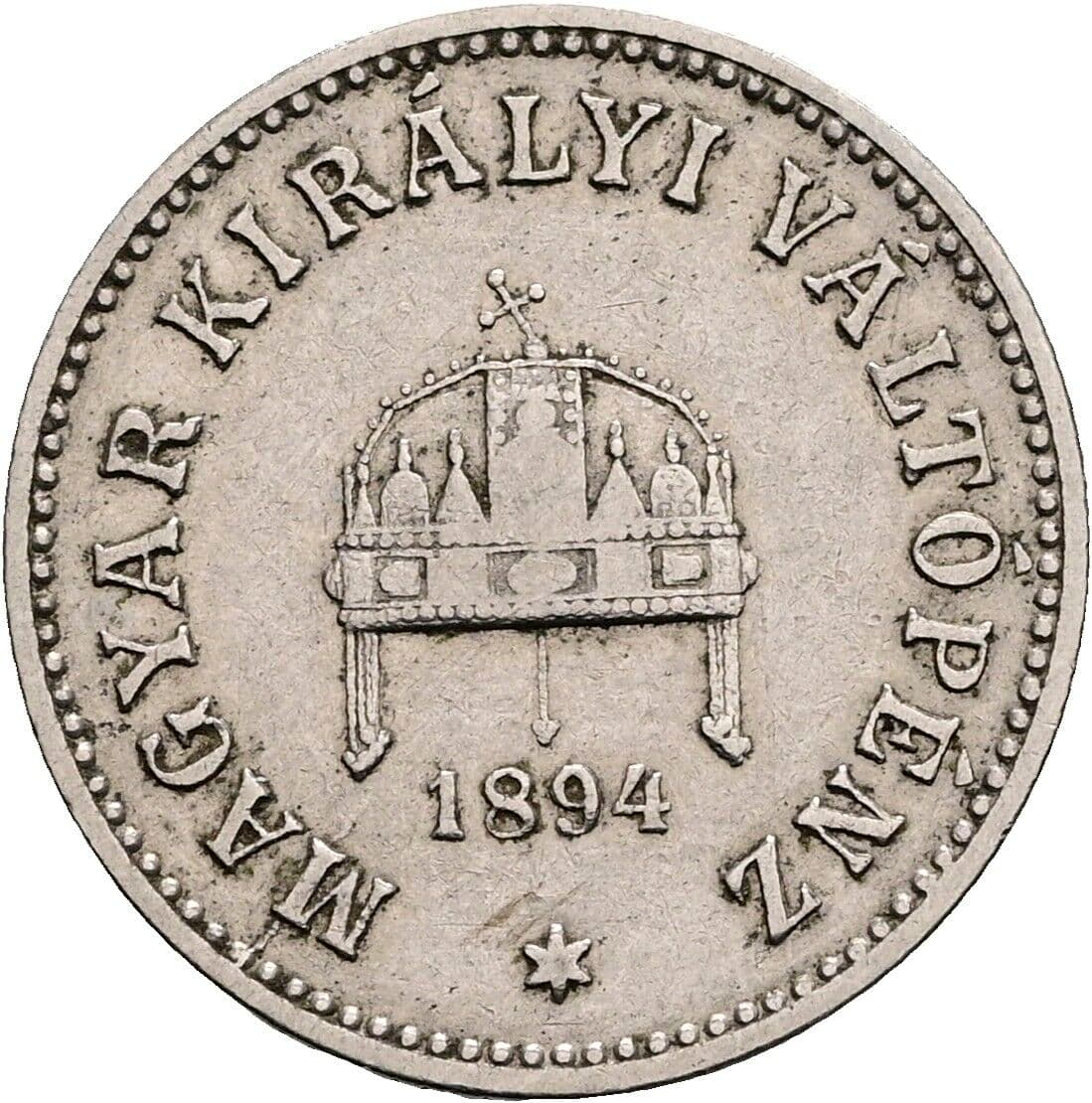 10 Filler Franz Joseph I. 1848-1916 1894 KB, Kremnitz – Rückseite