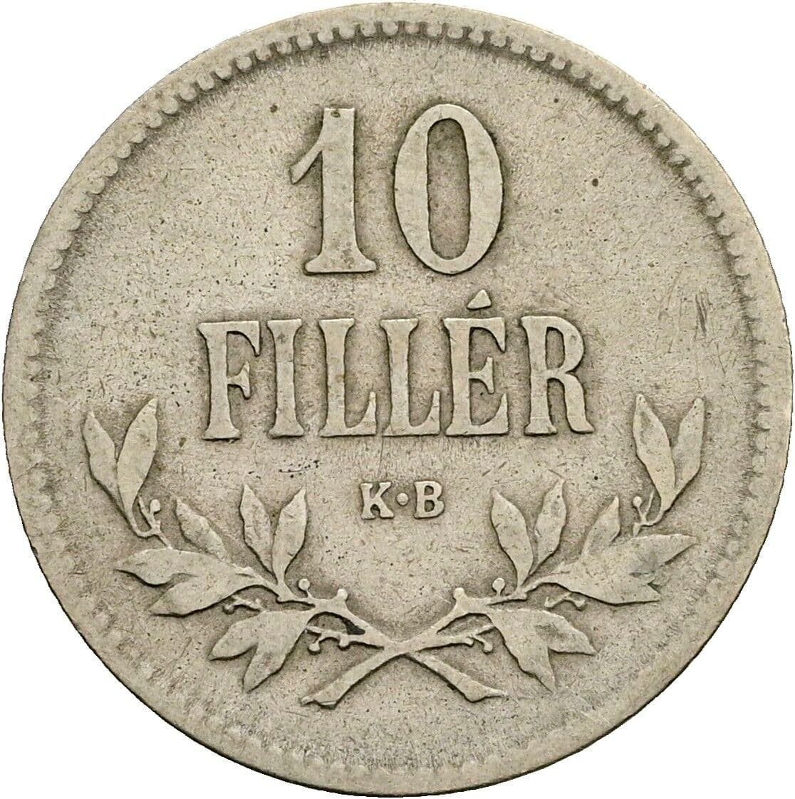 10 Filler Franz Joseph I. 1848-1916 1915 KB, Kremnitz – Vorderseite