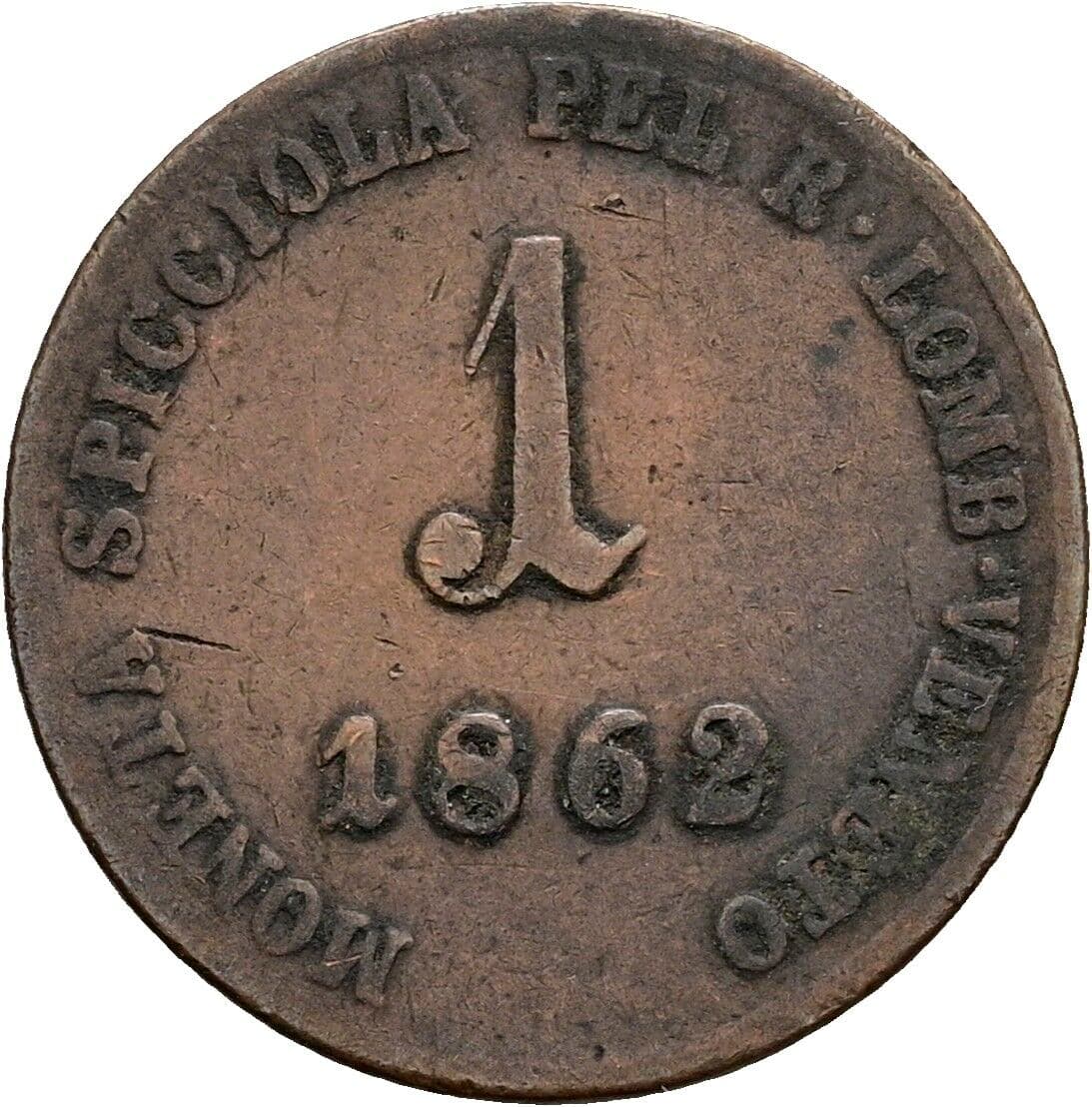 1 Soldo Franz Joseph I. 1848-1916 1862 B – Vorderseite