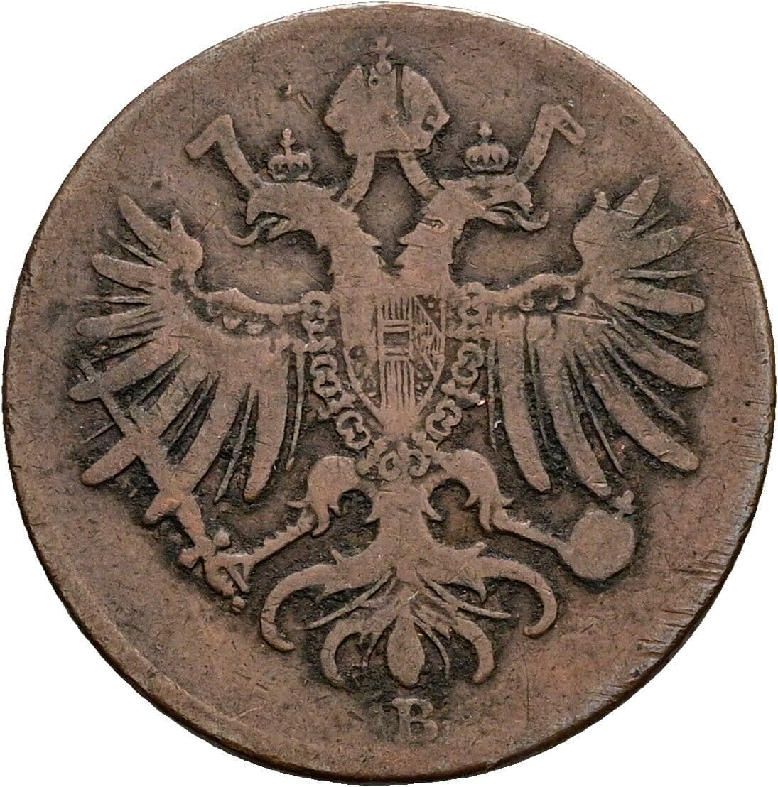 1 Soldo Franz Joseph I. 1848-1916 1862 B – Rückseite