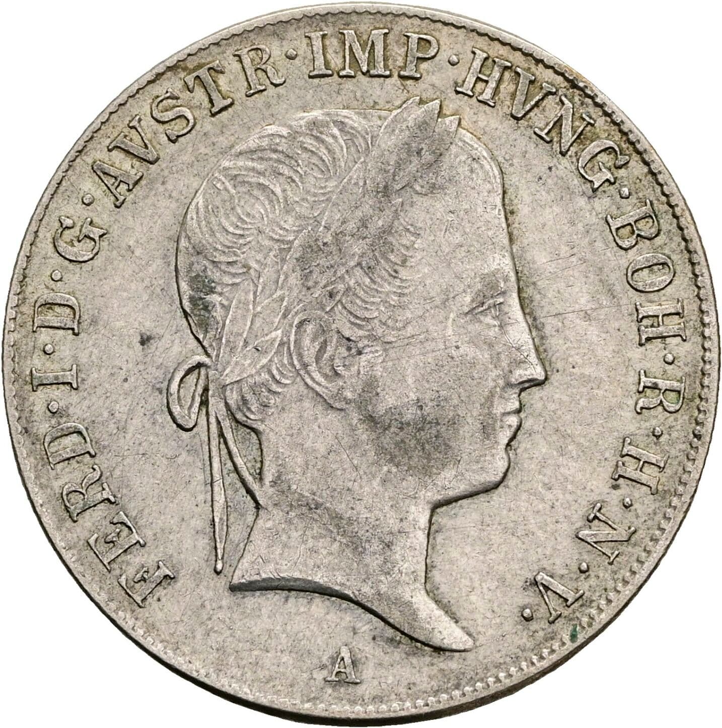 20 Kreuzer Ferdinand I. 1835-1848 1845 A, Wien – Vorderseite