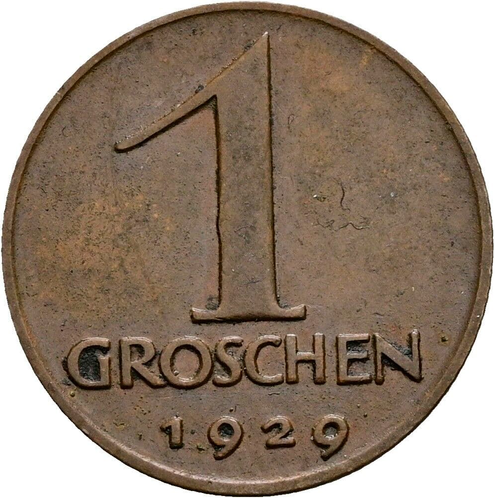 1 Groschen 1929 – Vorderseite