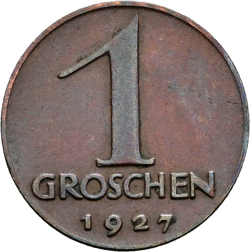 1 Groschen 1927 – Vorderseite