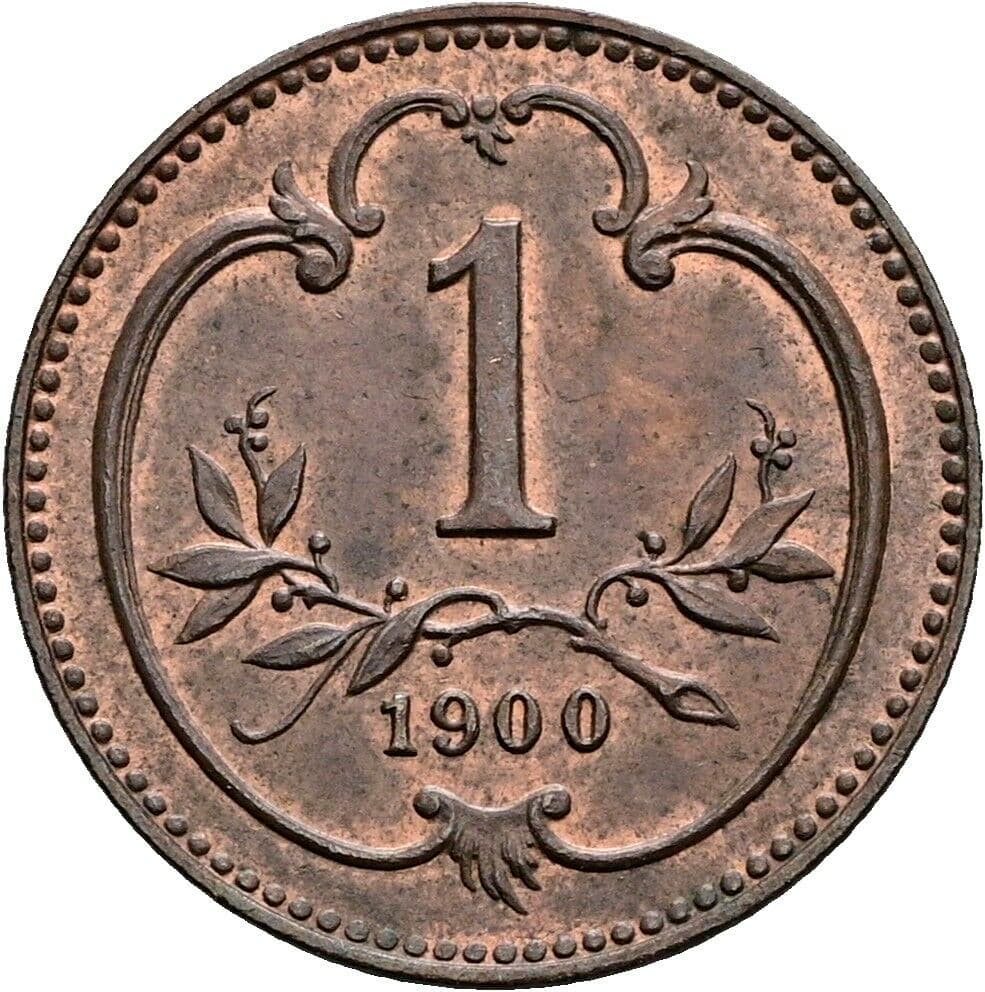 1 Heller Franz Joseph I. 1848-1916 1900 – Vorderseite