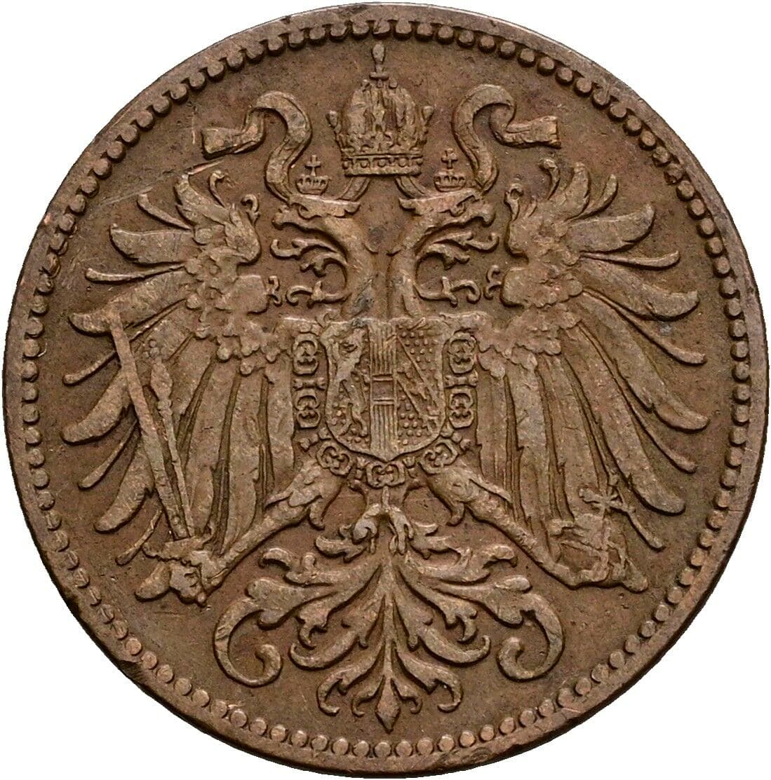 2 Heller Franz Joseph I. 1848-1916 1908 – Rückseite
