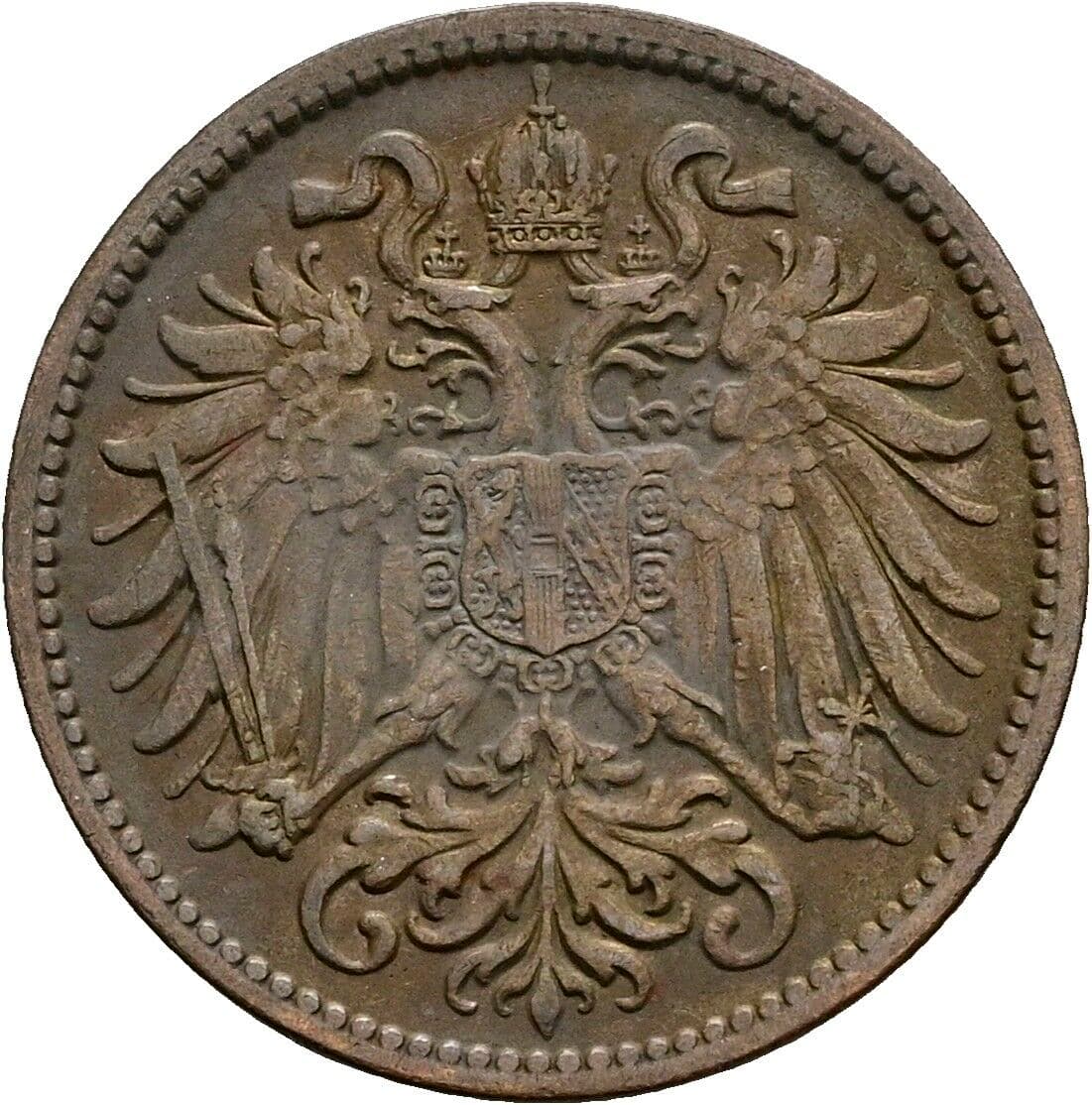 2 Heller Franz Joseph I. 1848-1916 1909 – Rückseite