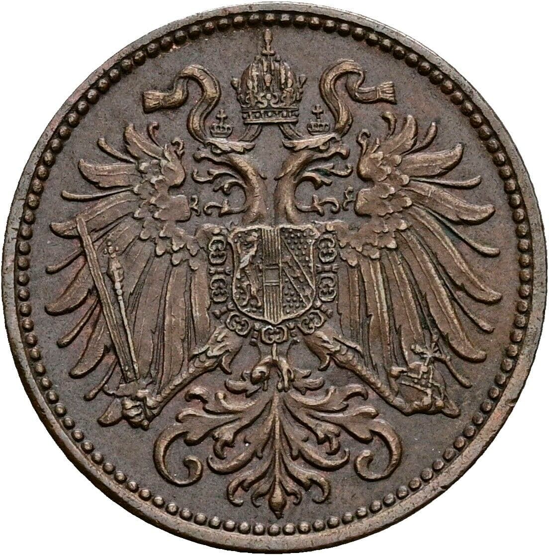 2 Heller Franz Joseph I. 1848-1916 1897 – Rückseite