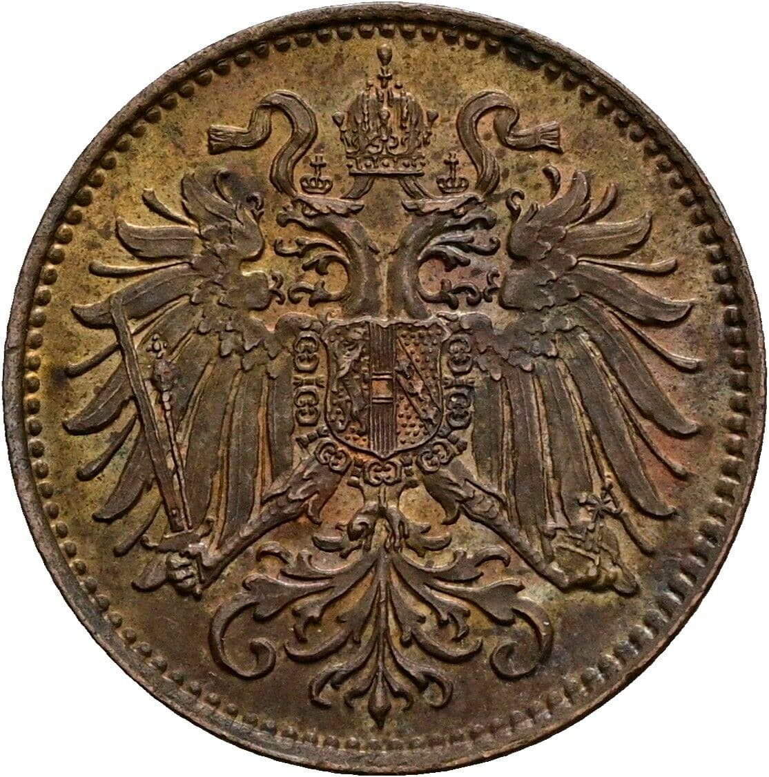 2 Heller Franz Joseph I. 1848-1916 1893 – Rückseite