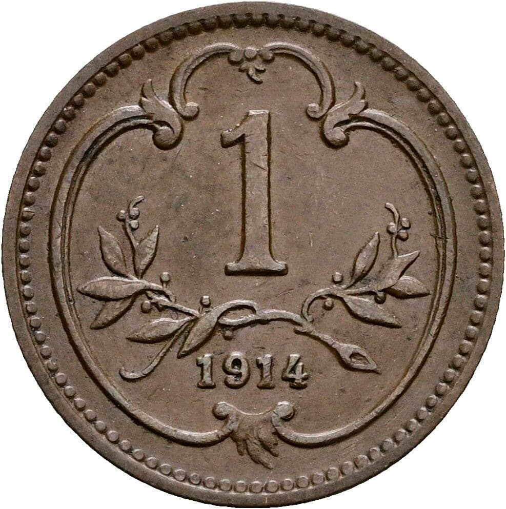 1 Heller Franz Joseph I. 1848-1916 1914 – Vorderseite
