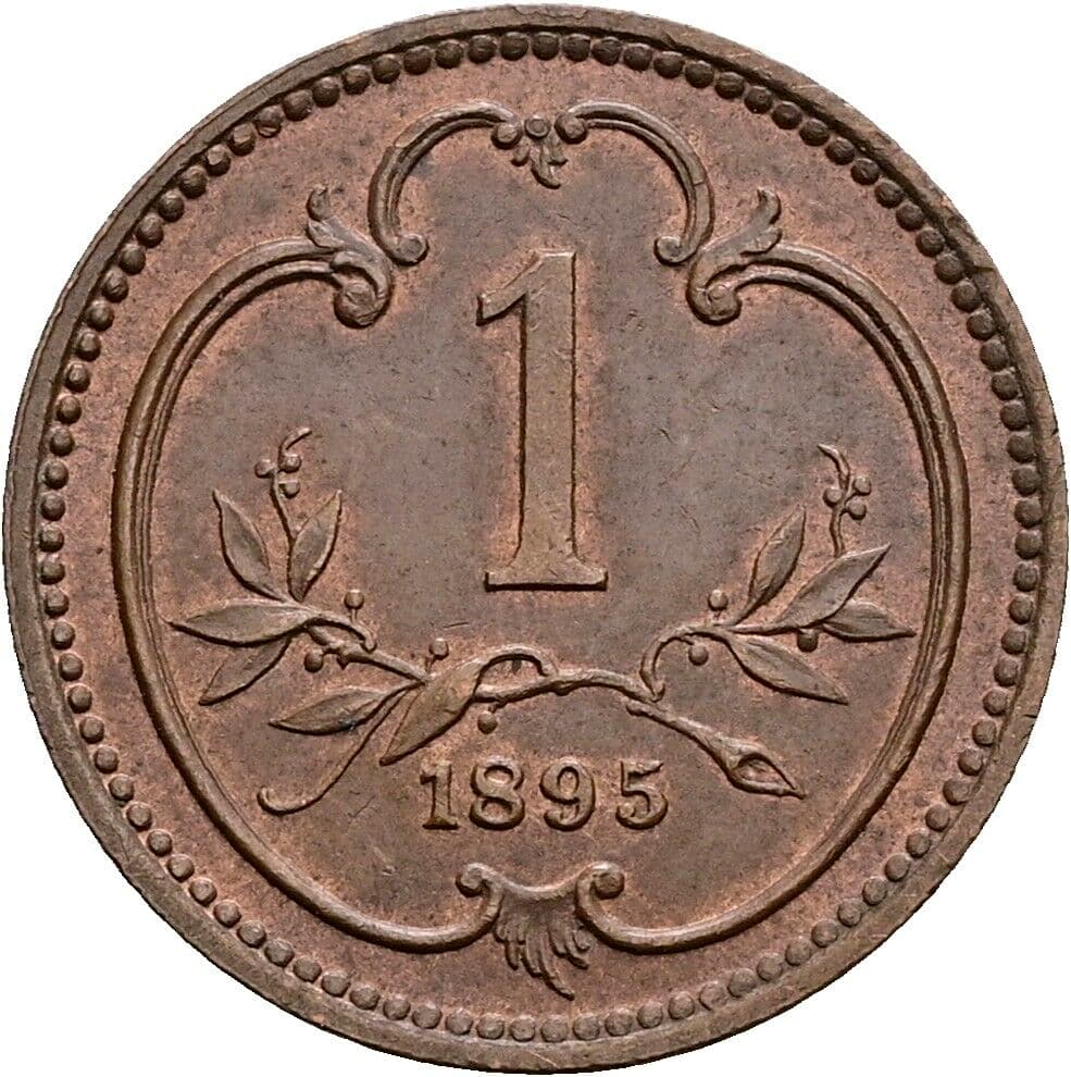 1 Heller Franz Joseph I. 1848-1916 1895 – Vorderseite