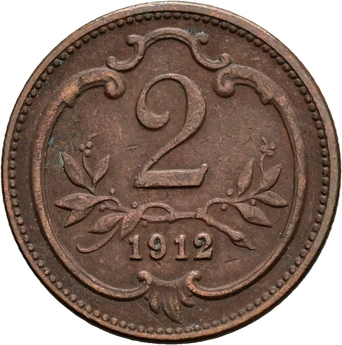 2 Heller Franz Joseph I. 1848-1916 1912 – Vorderseite