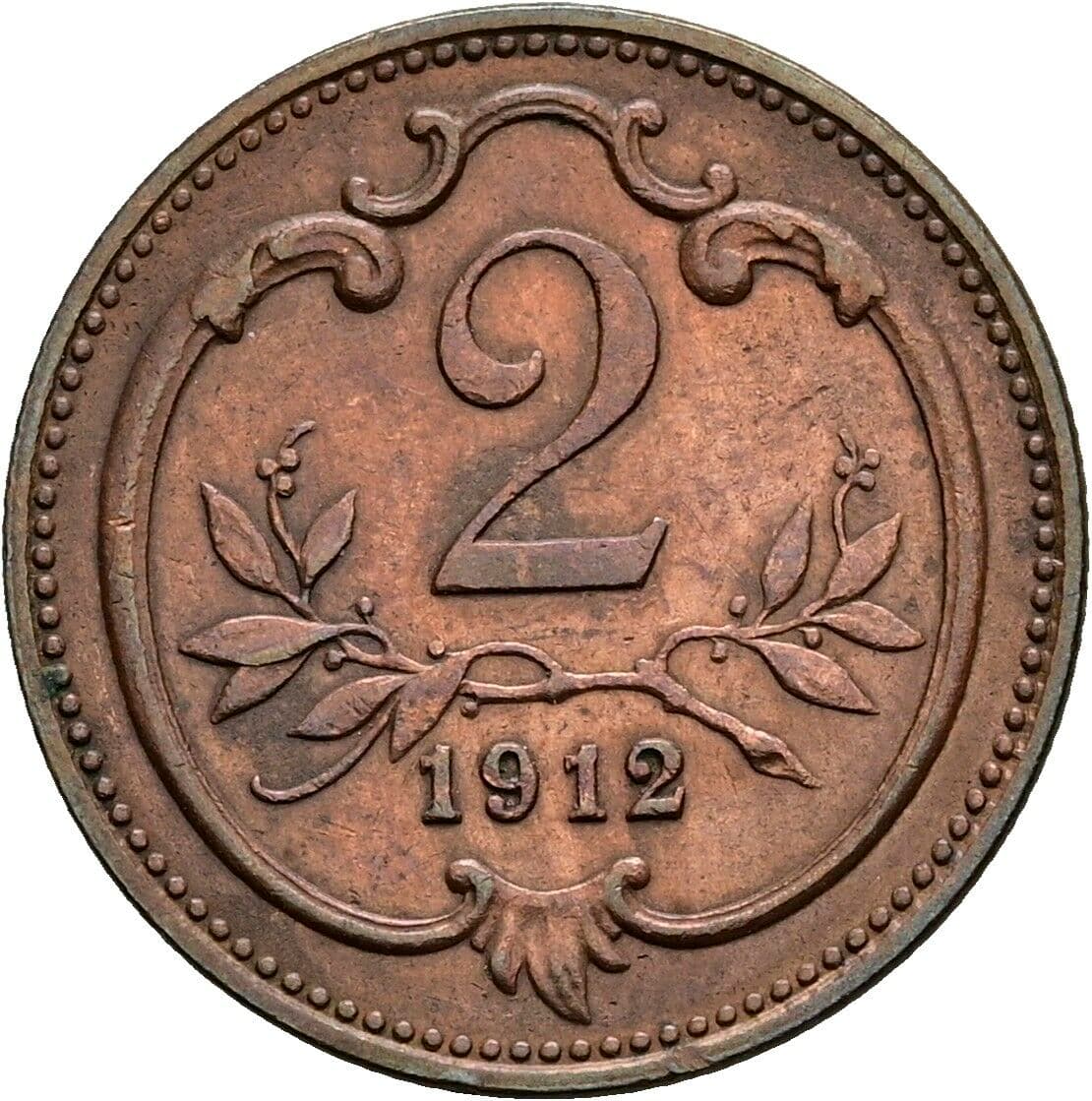 2 Heller Franz Joseph I. 1848-1916 1912 – Vorderseite