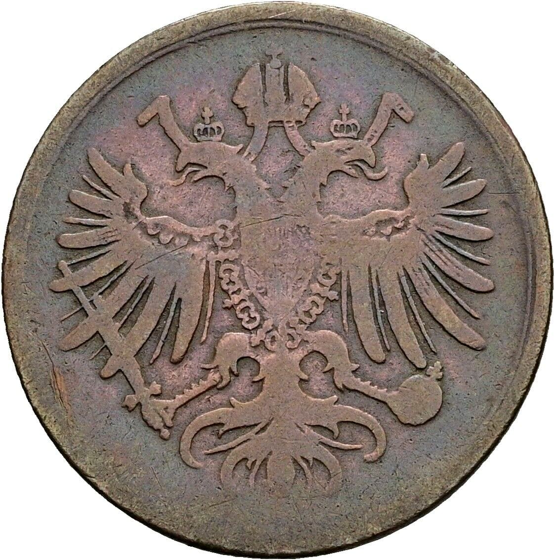 1 Soldo Franz Joseph I. 1848-1916 1862 – Rückseite