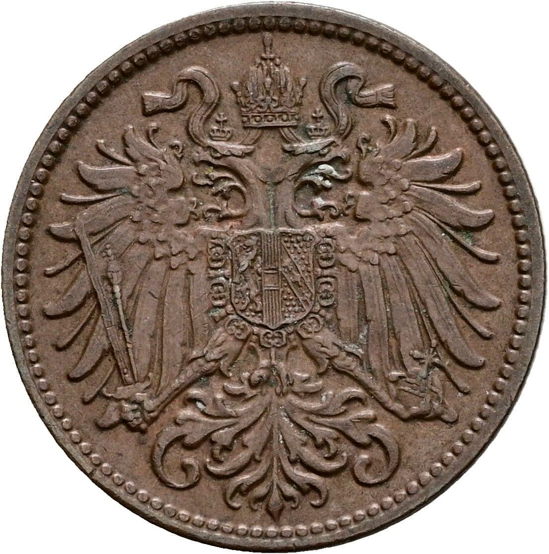 2 Heller Franz Joseph I. 1848-1916 1912 – Rückseite