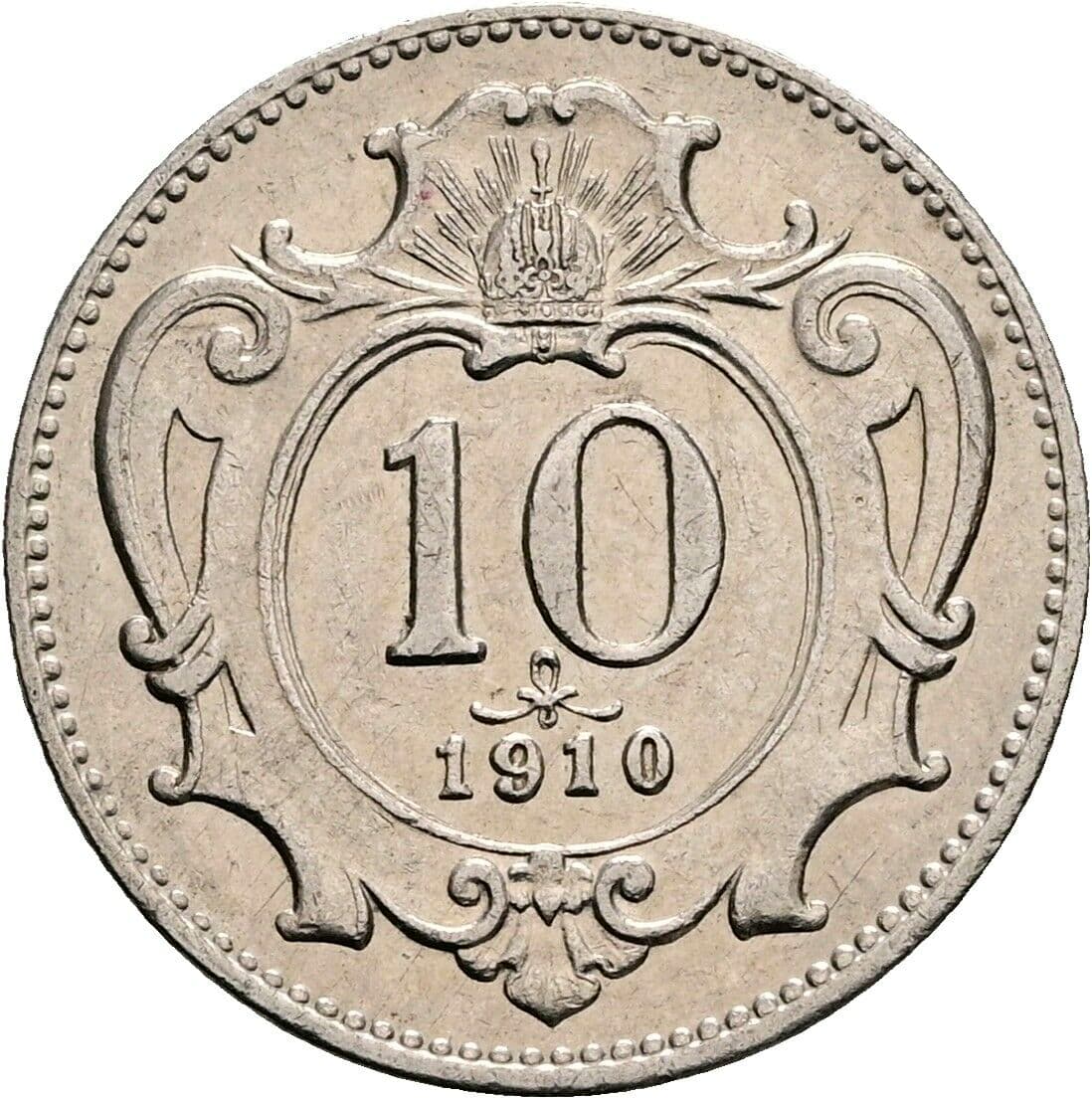 10 Heller Franz Joseph I. 1848-1916 1910 – Vorderseite