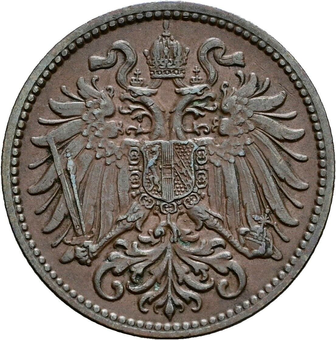 2 Heller Franz Joseph I. 1848-1916 1910 – Rückseite