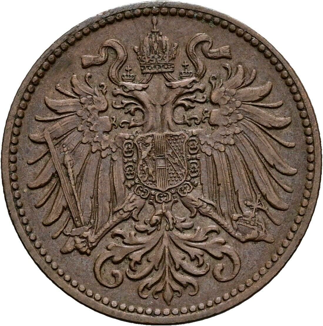 2 Heller Franz Joseph I. 1848-1916 1914 – Rückseite