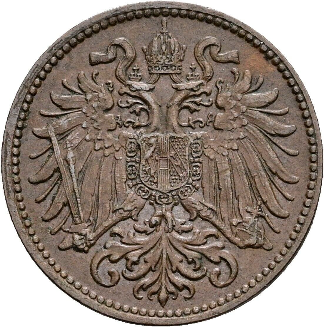2 Heller Franz Joseph I. 1848-1916 1907 – Rückseite