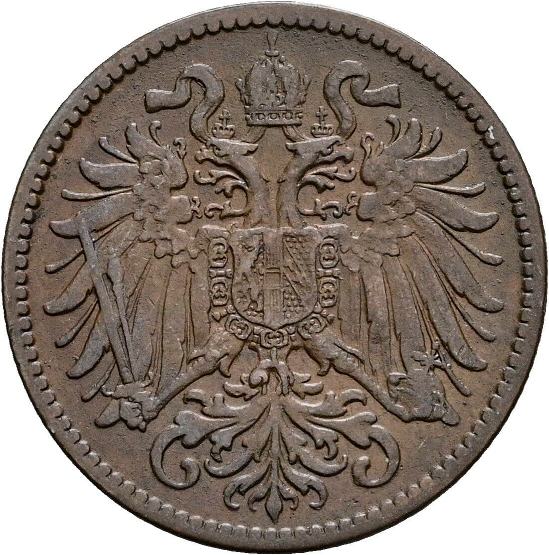2 Heller Franz Joseph I. 1848-1916 1897 – Rückseite
