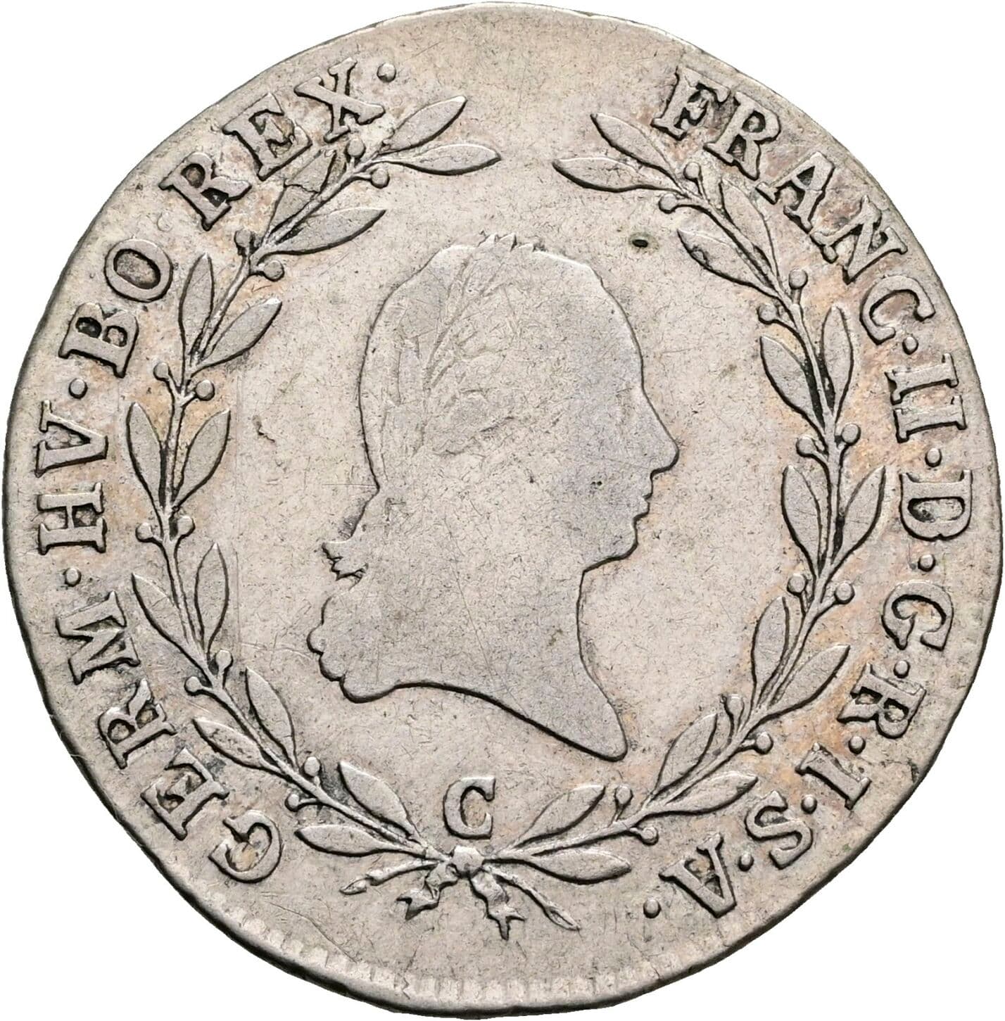 20 Kreuzer Franz II. (I). 1792-1835 1804 C, Prag – Vorderseite