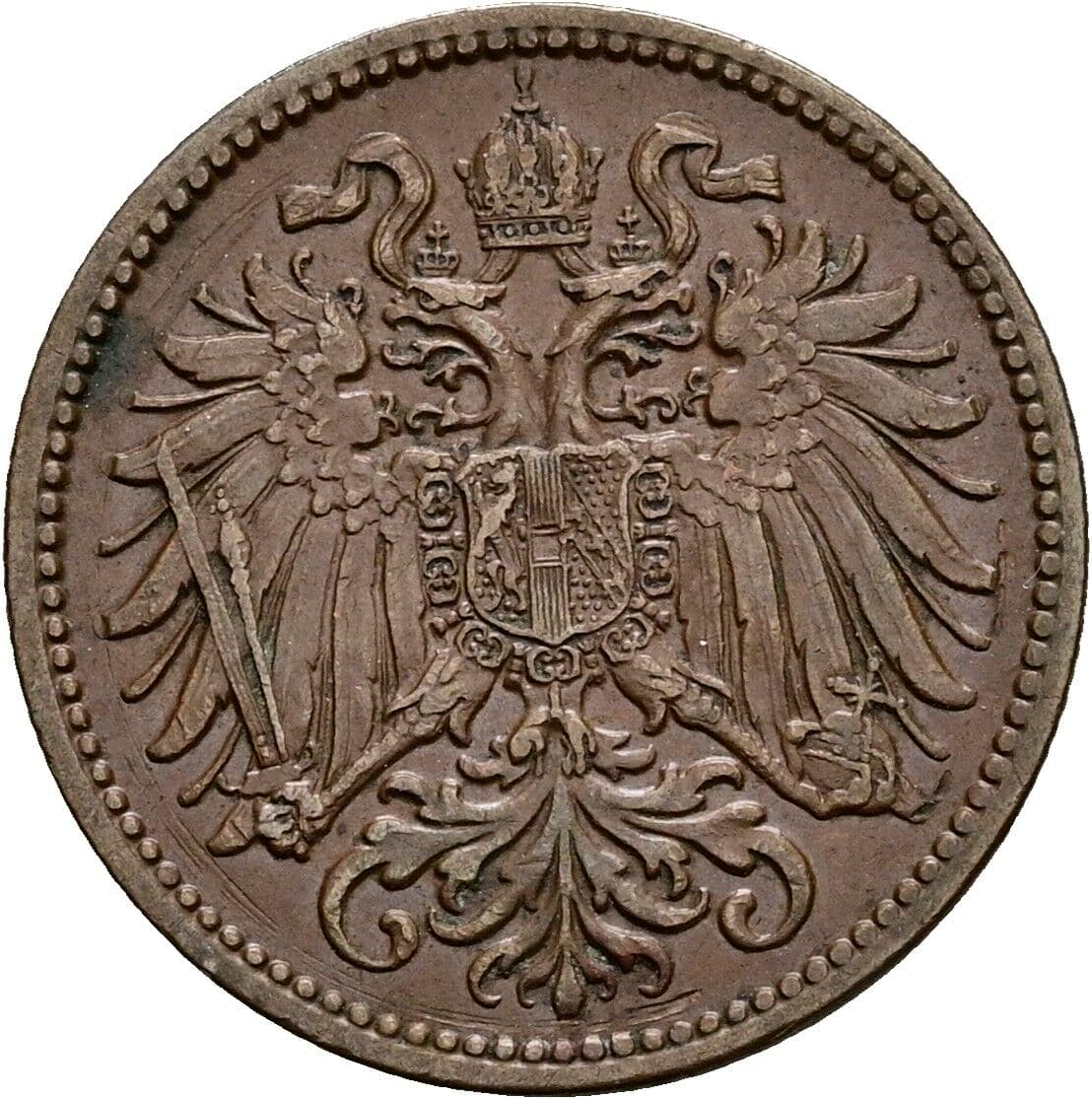 2 Heller Franz Joseph I. 1848-1916 1914 – Rückseite
