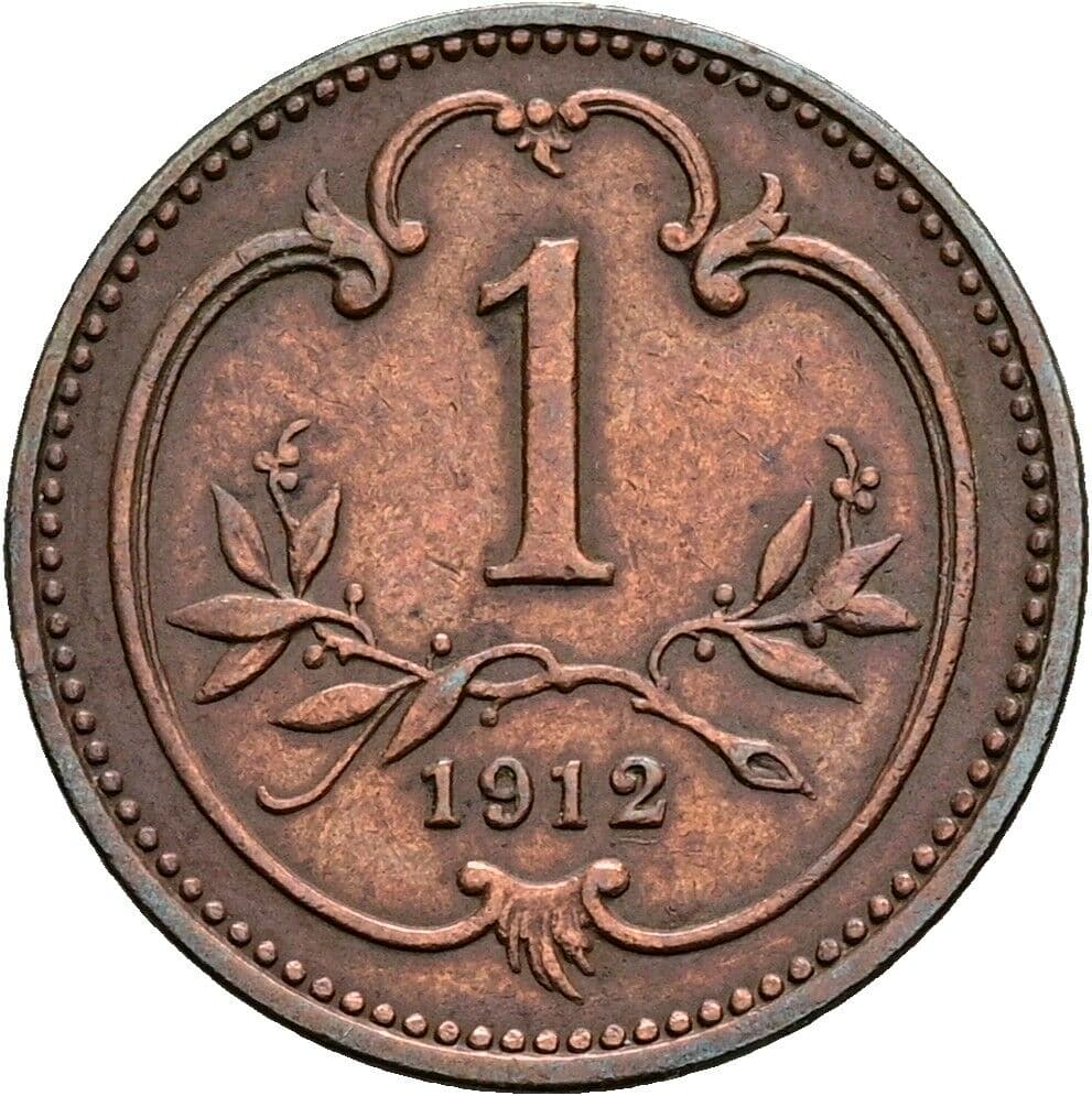 1 Heller Franz Joseph I. 1848-1916 1912 – Vorderseite