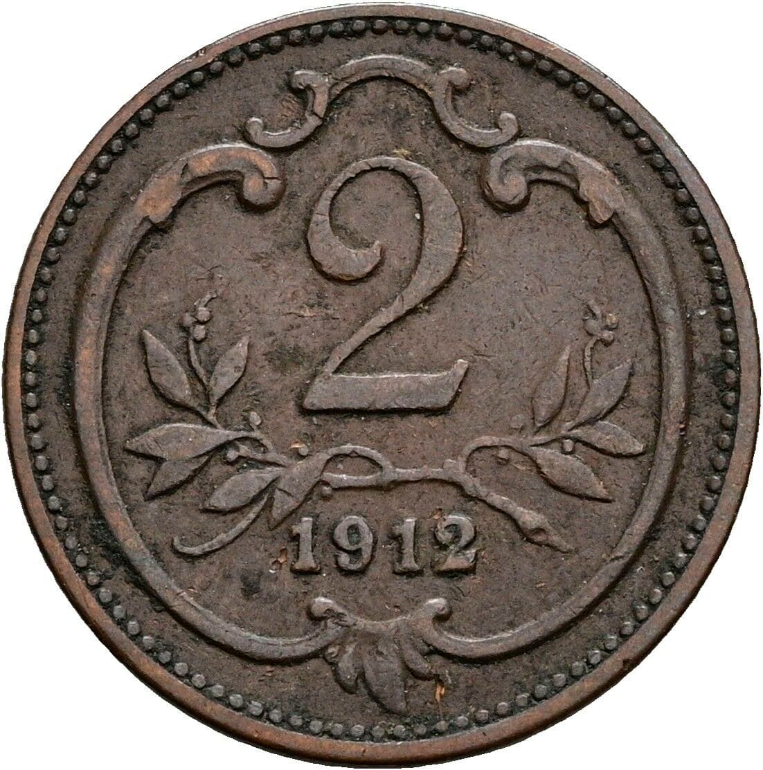 2 Heller Franz Joseph I. 1848-1916 1912 – Vorderseite