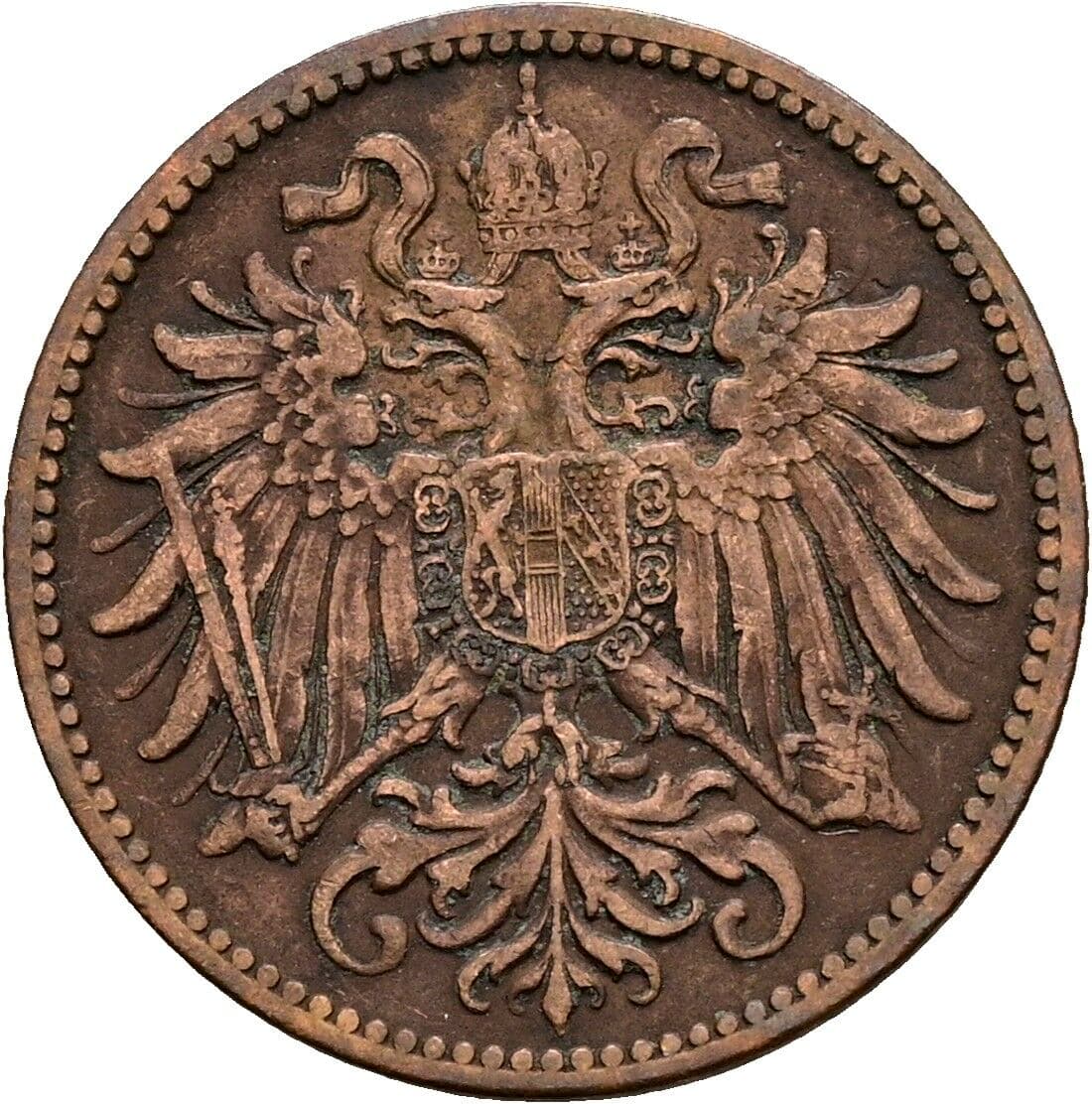 2 Heller Franz Joseph I. 1848-1916 1913 – Rückseite