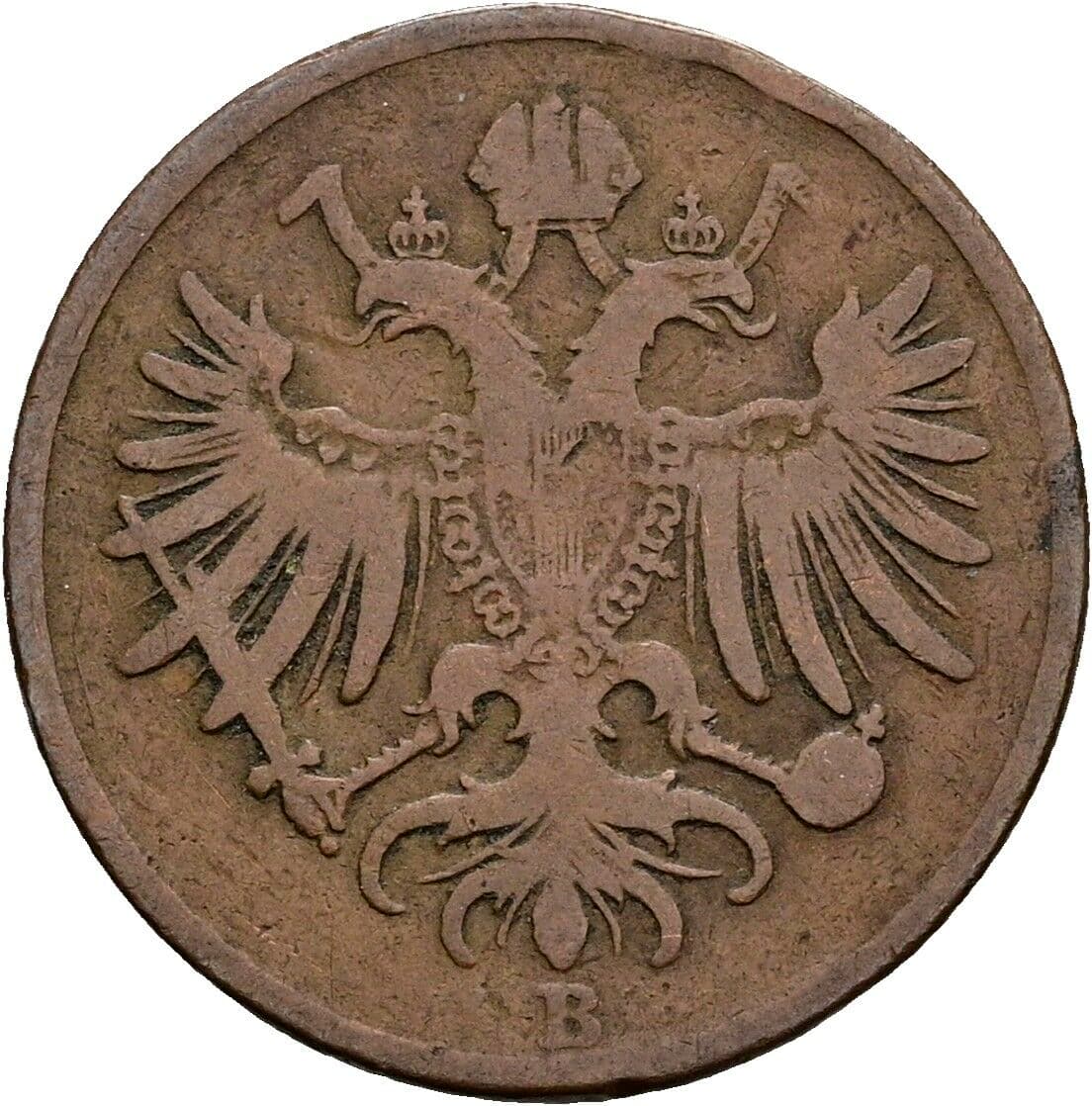 1 Soldo Franz Joseph I. 1848-1916 1862 B – Rückseite