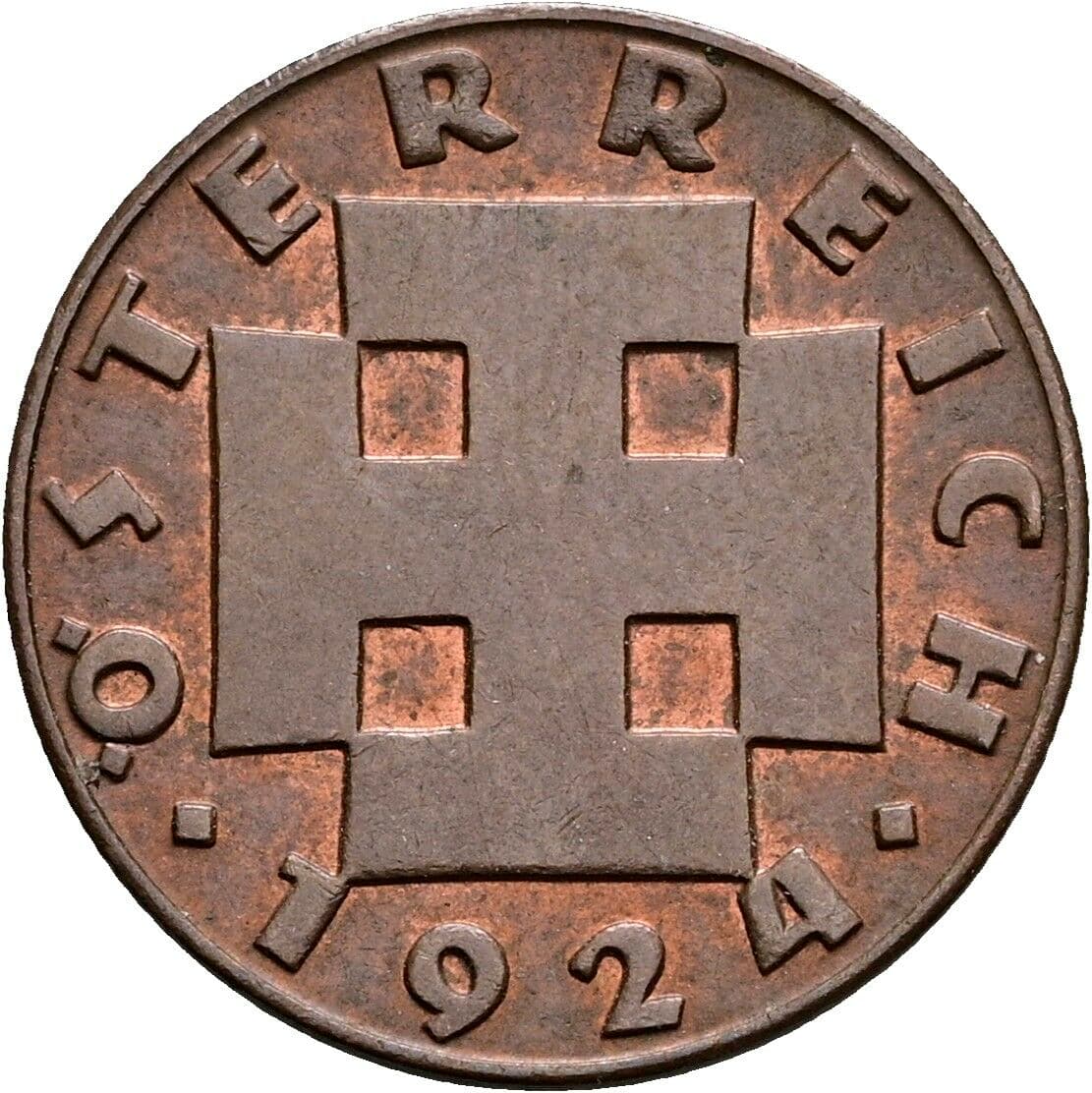 200 Kronen/2 Groschen 1924 – Rückseite