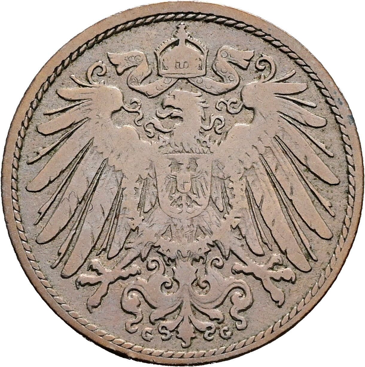 10 Pfennig 1898 G – Rückseite