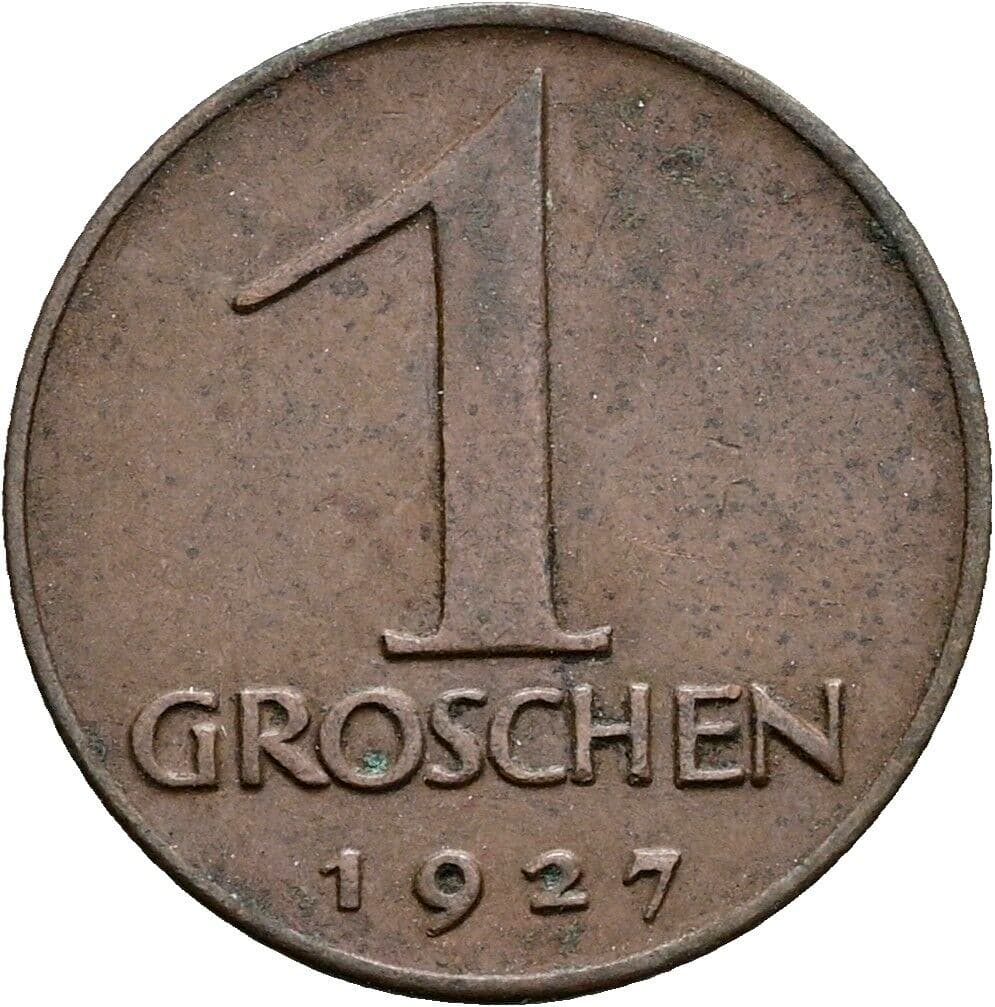 1 Groschen 1927 – Vorderseite