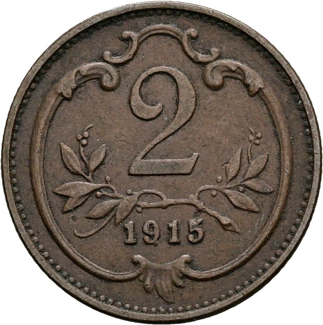 2 Heller Franz Joseph I. 1848-1916 1915 – Vorderseite