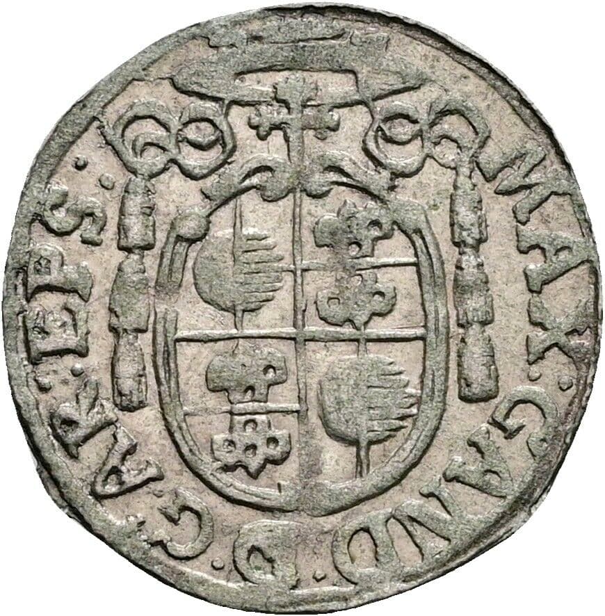 1 Kreuzer Max Gandolph 1668-1687 1677 Salzburg – Rückseite