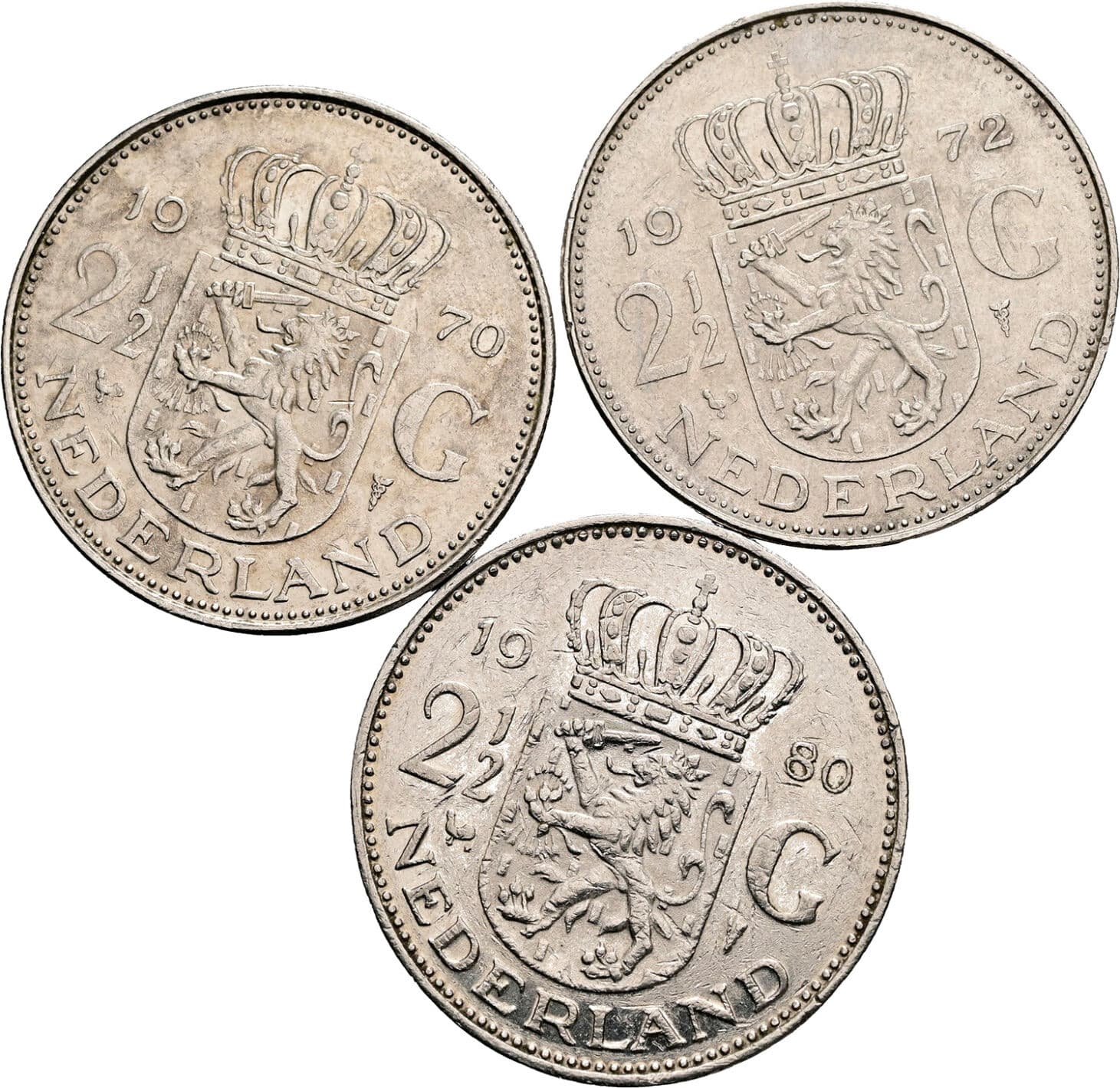 Lot 3 Stück 2 1/2 Gulden