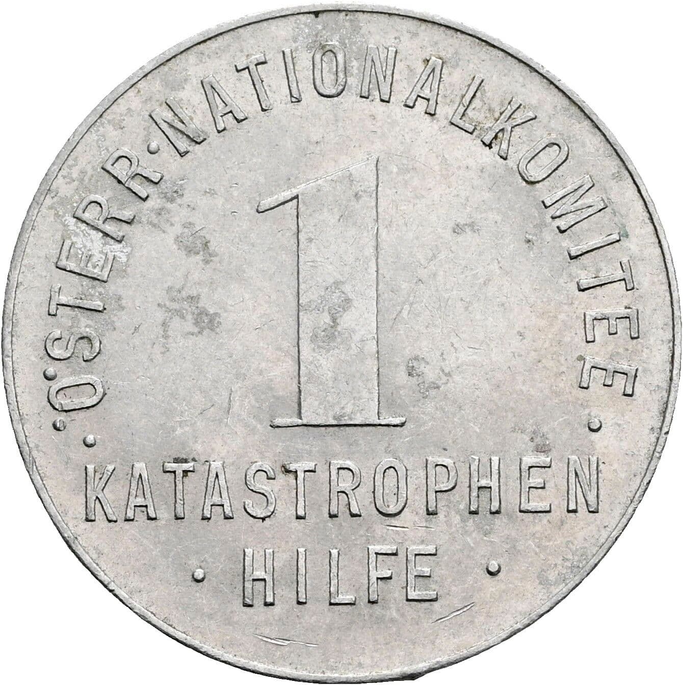 1 Schilling Kathastrophenhilfe ohne Jahr – Vorderseite