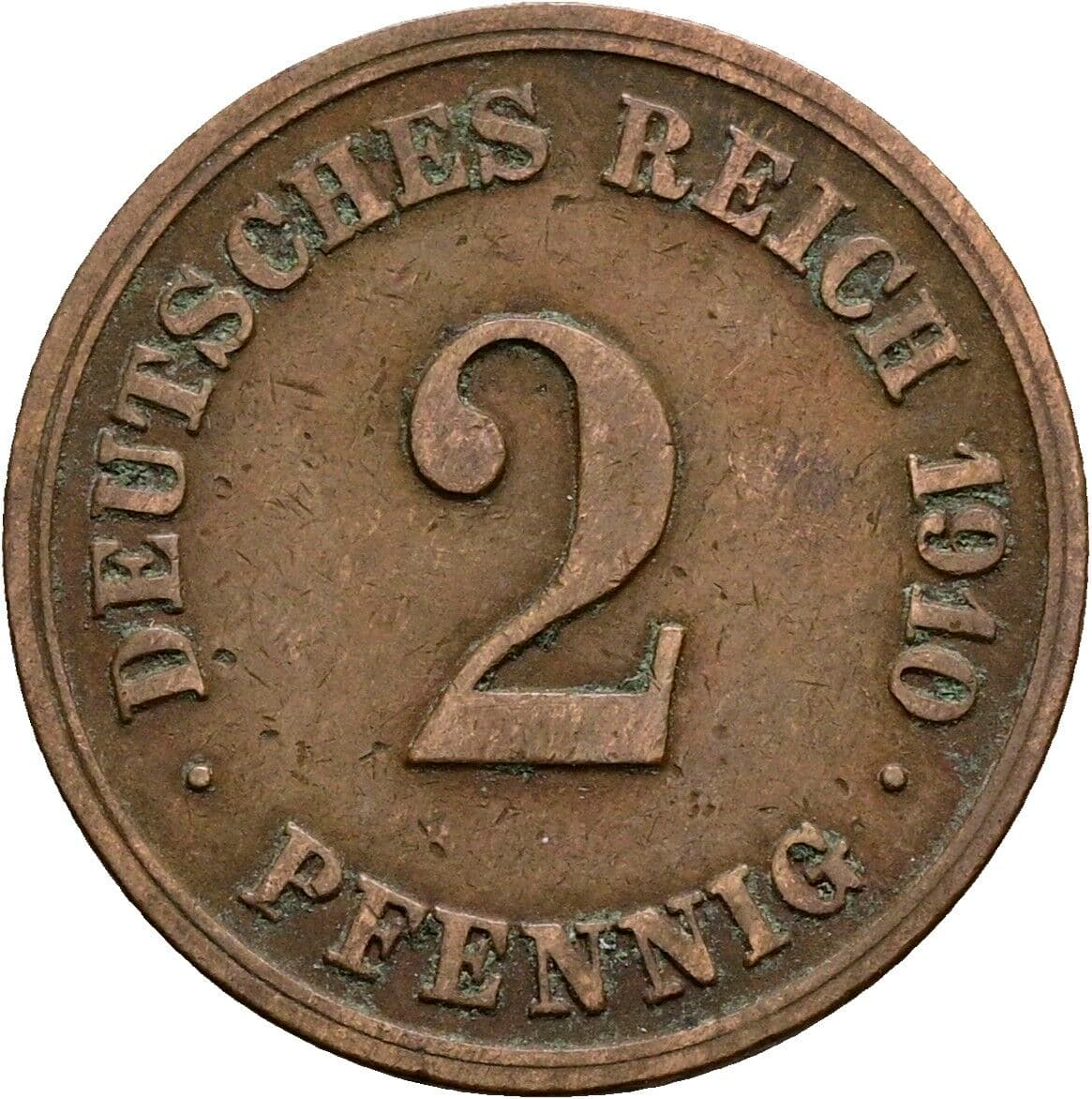 2 Pfennig 1910 E – Vorderseite
