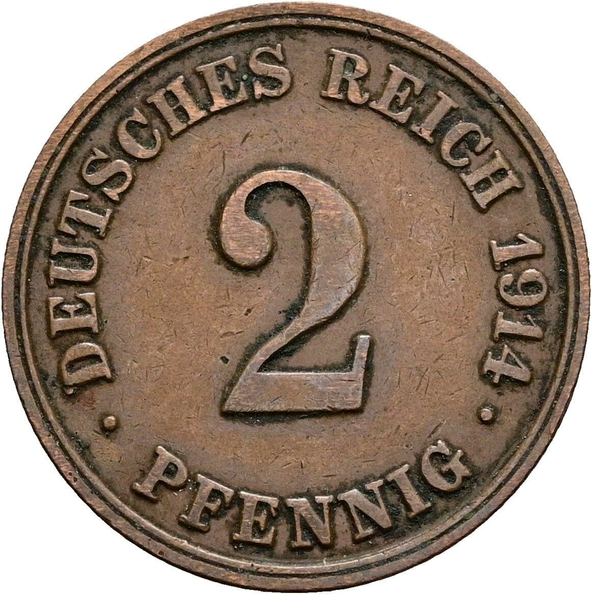 2 Pfennig 1914 E – Vorderseite