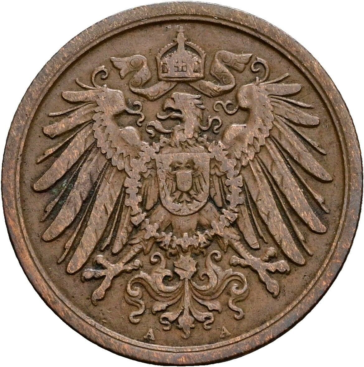 2 Pfennig 1907 A – Rückseite