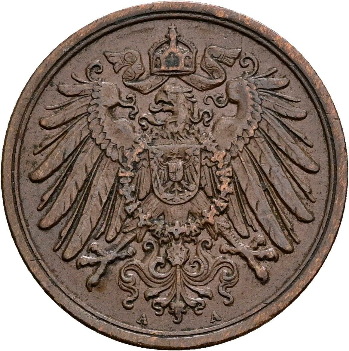 2 Pfennig 1914 A – Rückseite